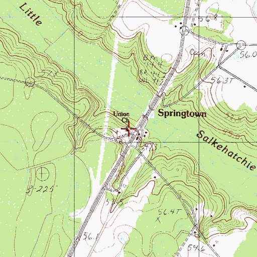 Topographic Map of Union Baptist Church, SC