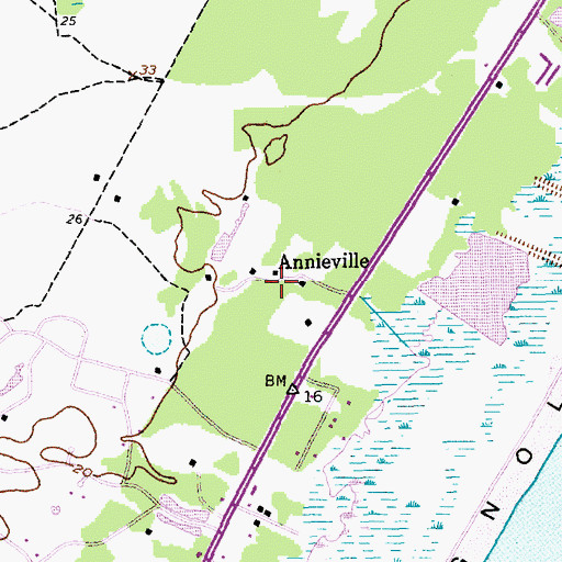 Topographic Map of Annieville, SC