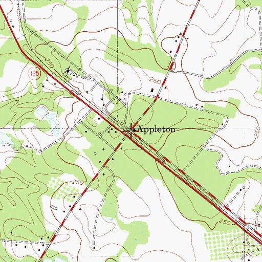 Topographic Map of Appleton, SC