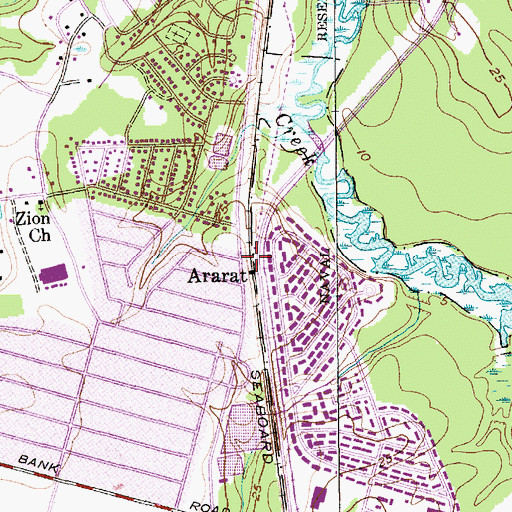 Topographic Map of Ararat, SC