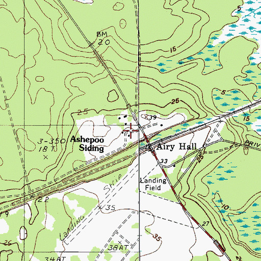 Topographic Map of Ashepoo Siding, SC