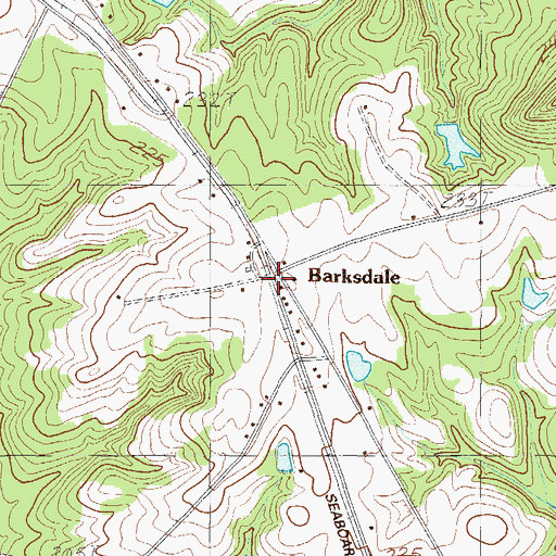 Topographic Map of Barksdale, SC