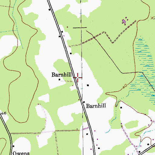 Topographic Map of Barnhill, SC
