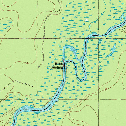 Topographic Map of Beck Landing, SC