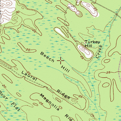Topographic Map of Beech Hill, SC