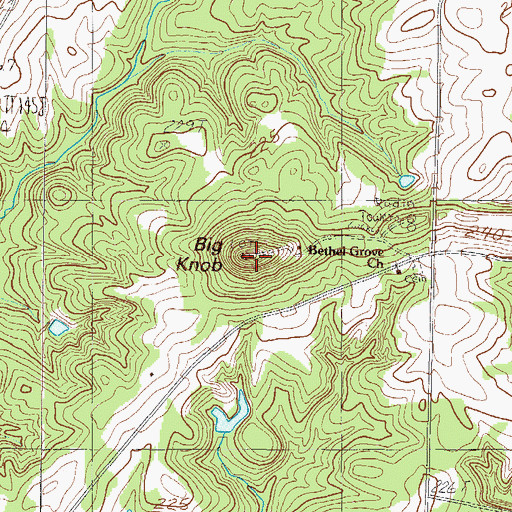 Topographic Map of Big Knob, SC
