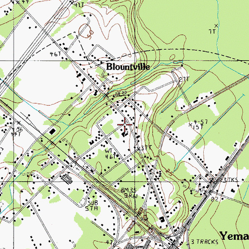 Topographic Map of Blountville, SC