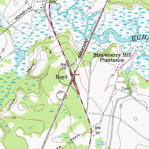 Topographic Map of Boyd, SC