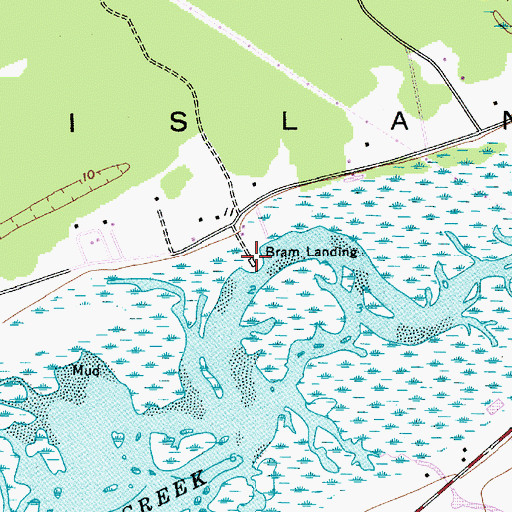 Topographic Map of Bram Landing, SC