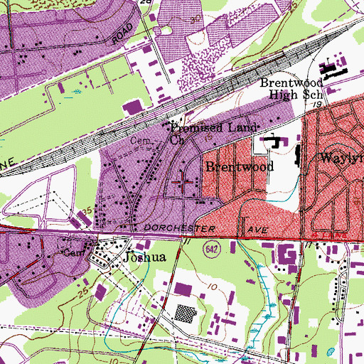 Topographic Map of Brentwood, SC