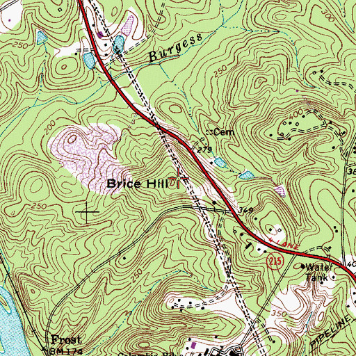 Topographic Map of Brice Hill, SC