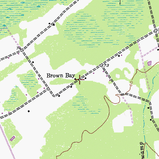 Topographic Map of Brown Bay, SC