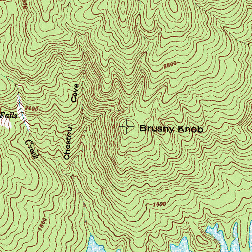 Topographic Map of Brushy Knob, SC