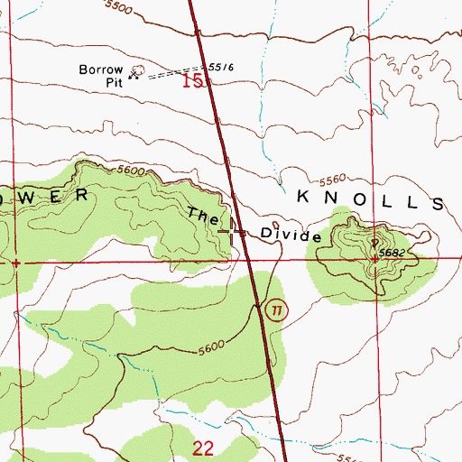 Topographic Map of The Divide, AZ