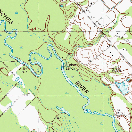 Topographic Map of Burkett Landing, SC
