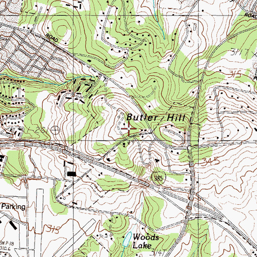 Topographic Map of Butler Hill, SC