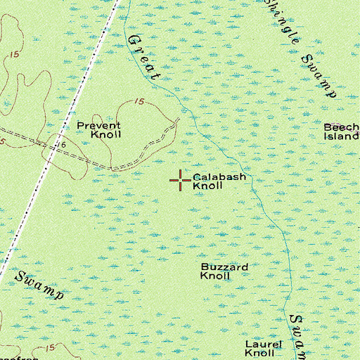Topographic Map of Calabash Knoll, SC