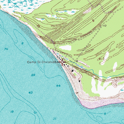 Topographic Map of Camp Saint Christopher, SC