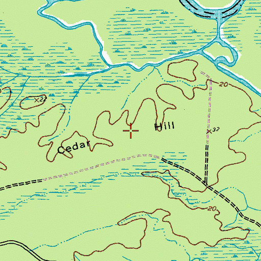 Topographic Map of Cedar Hill, SC