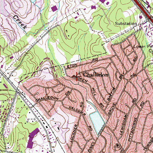 Topographic Map of Challedon, SC