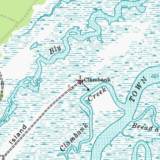 Topographic Map of Clambank, SC