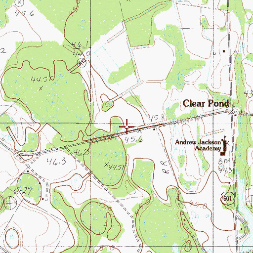 Topographic Map of Clear Pond, SC