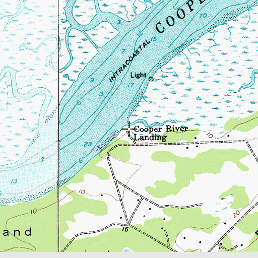 Topographic Map of Cooper River Landing, SC