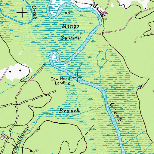 Topographic Map of Cow Head Landing, SC