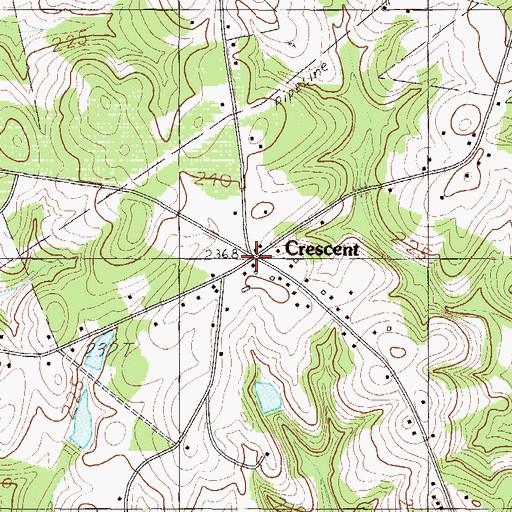 Topographic Map of Crescent, SC