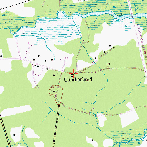 Topographic Map of Cumberland, SC