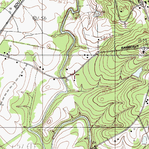 Topographic Map of Deas Mill, SC