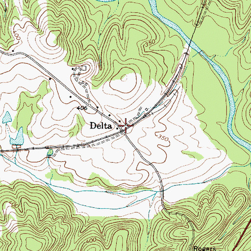 Topographic Map of Delta, SC