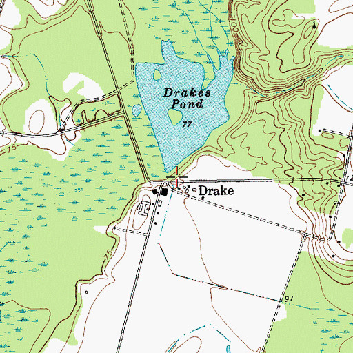 Topographic Map of Drake, SC