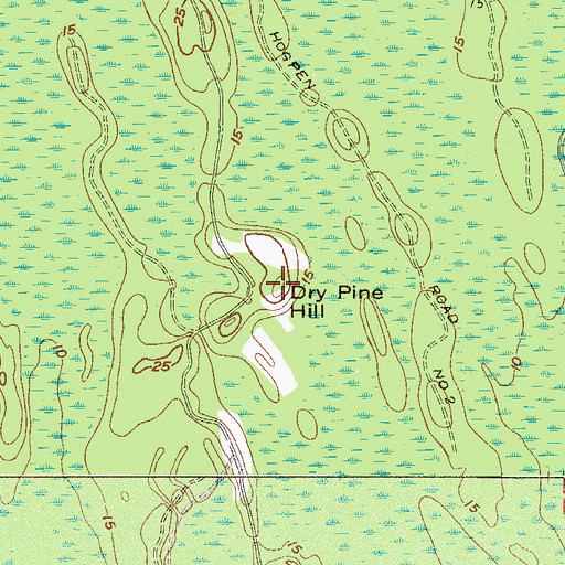 Topographic Map of Dry Pine Hill, SC