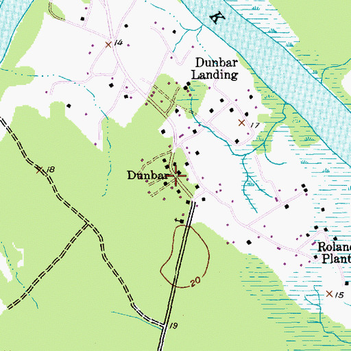Topographic Map of Dunbar, SC