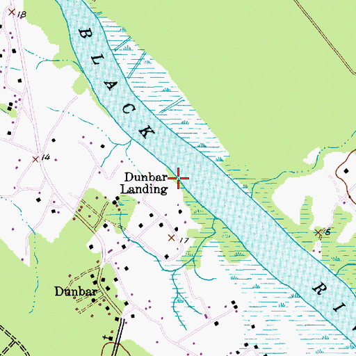 Topographic Map of Dunbar Landing, SC