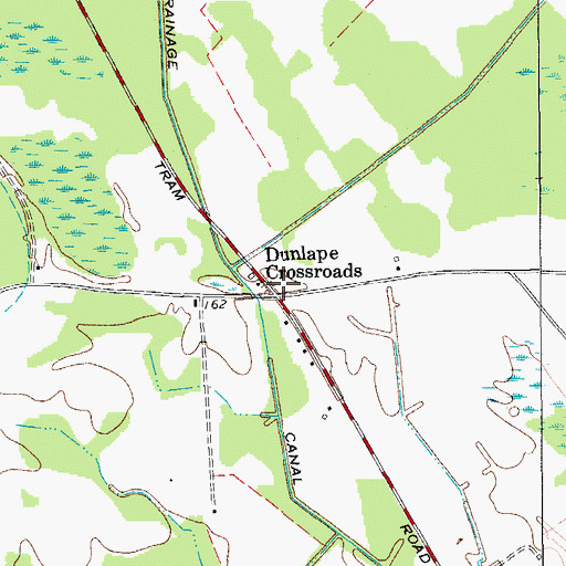 Topographic Map of Dunlape Crossroads, SC