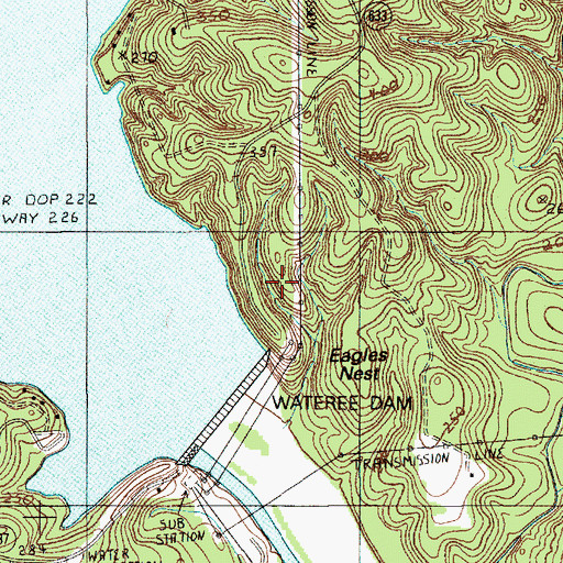 Topographic Map of Eagles Nest, SC