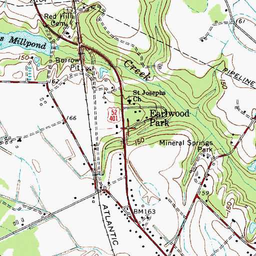 Topographic Map of Earlwood Park, SC