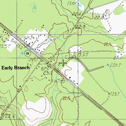 Topographic Map of Early Branch, SC
