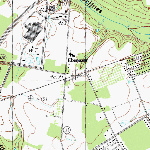 Topographic Map of Ebenezer, SC
