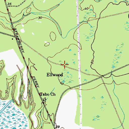 Topographic Map of Ellwood, SC