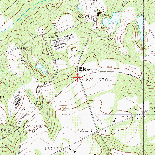 Topographic Map of Elsie, SC