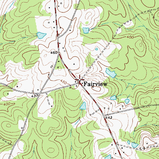 Topographic Map of Fairview, SC