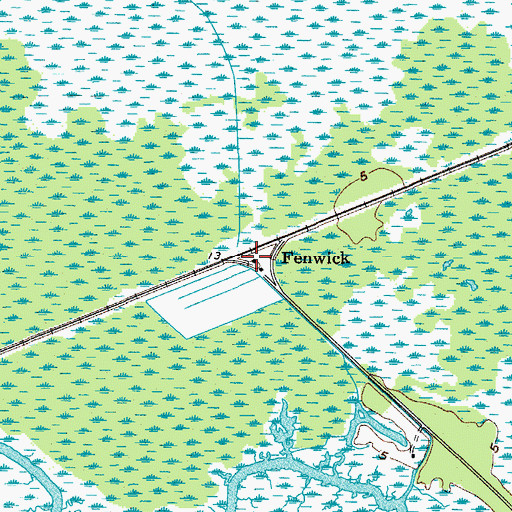 Topographic Map of Fenwick, SC