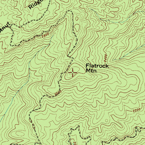 Topographic Map of Flatrock Mountain, SC