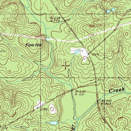 Topographic Map of Fort Hill, SC
