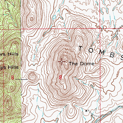 Topographic Map of The Dome, AZ