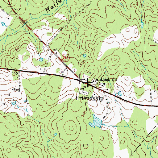 Topographic Map of Friendship, SC