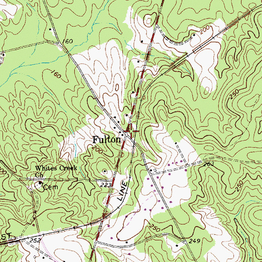 Topographic Map of Fulton, SC
